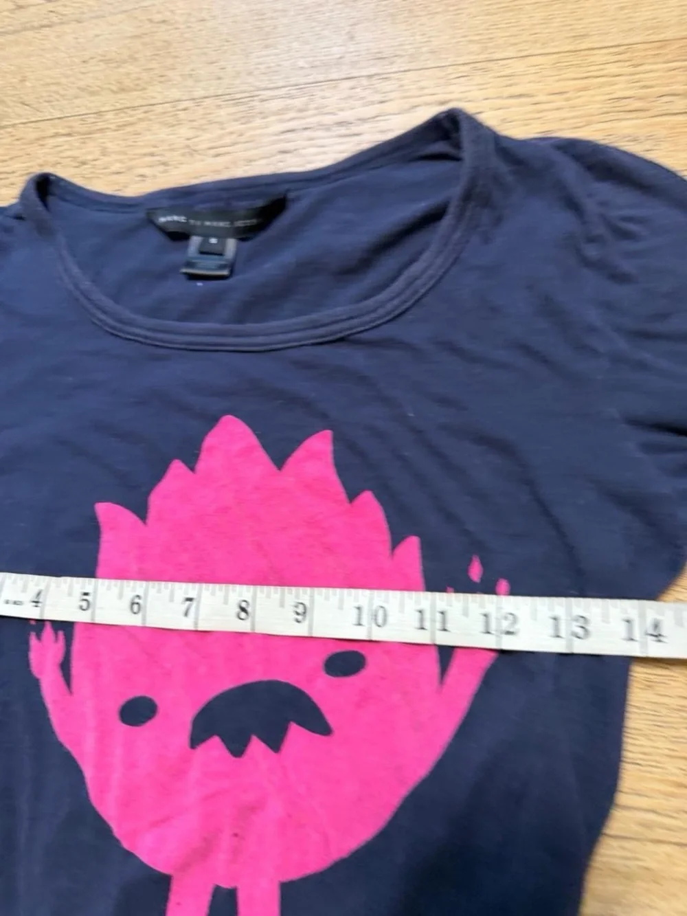 Marc by Marc Jacobs Pink Monster Long Sleeve Tee Top Y2K Graphic Indie Sleaze